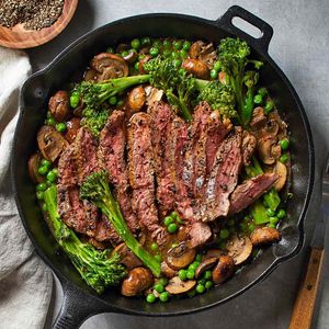 Diabetic-Friendly Skillet Steak with Mushroom Sauce